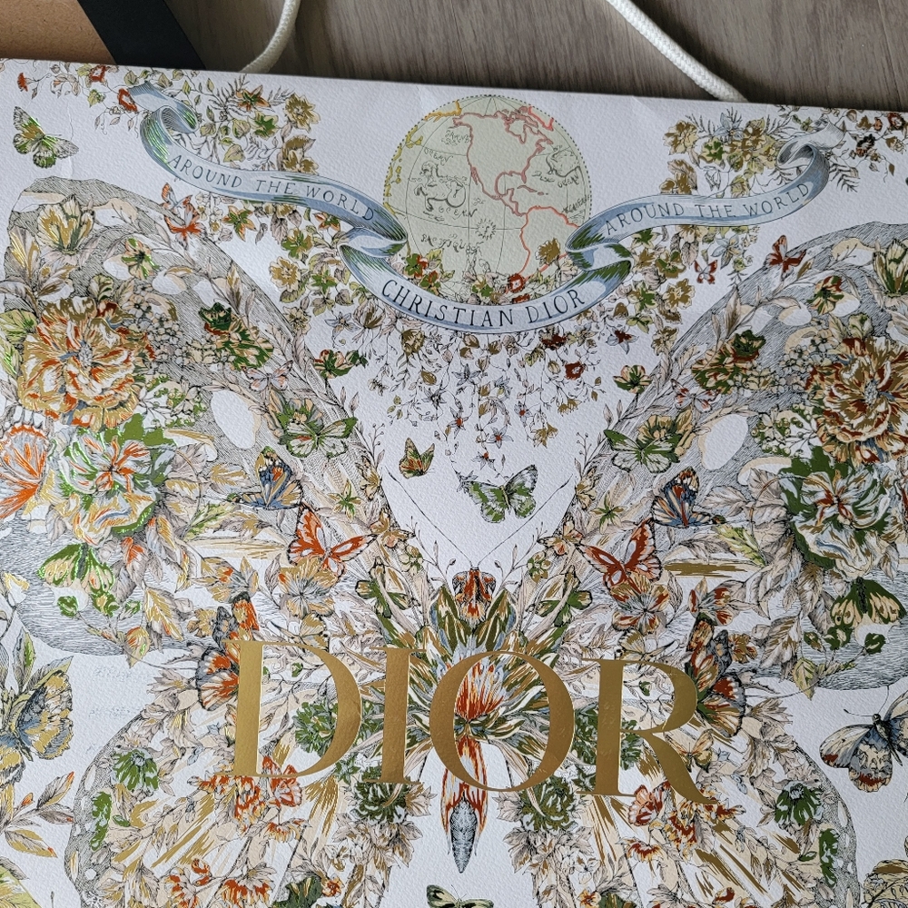 Extra Large Limited Edition Authentic Dior Butterfly Shopping Bag Framed - Picture 8 of 12